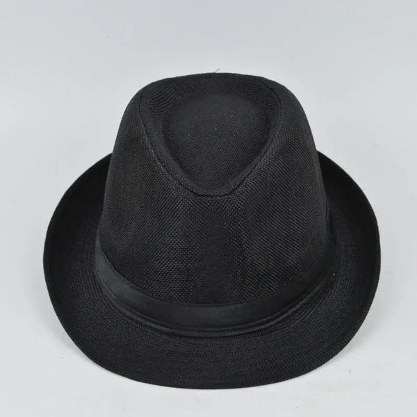 Neutral tone fedora that pairs effortlessly with casual wear.