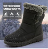 Chic women's waterproof winter boots with plush lining, perfect for cold weather and stylish outdoor adventures.