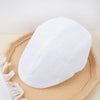 Cotton-acrylic blend beret for a soft, comfortable fit.