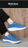 Platform sneakers with latex insole for superior cushioning comfort