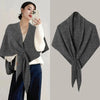 Cozy solid color shawl perfect for autumn and spring layering.