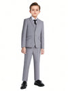 Boys' colorful slim fit suit set with vibrant patterns, ideal for formal gatherings.