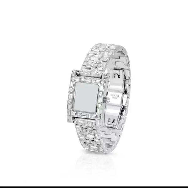 Close-up of the ZOCA watch showcasing precision quartz movement and polished finish