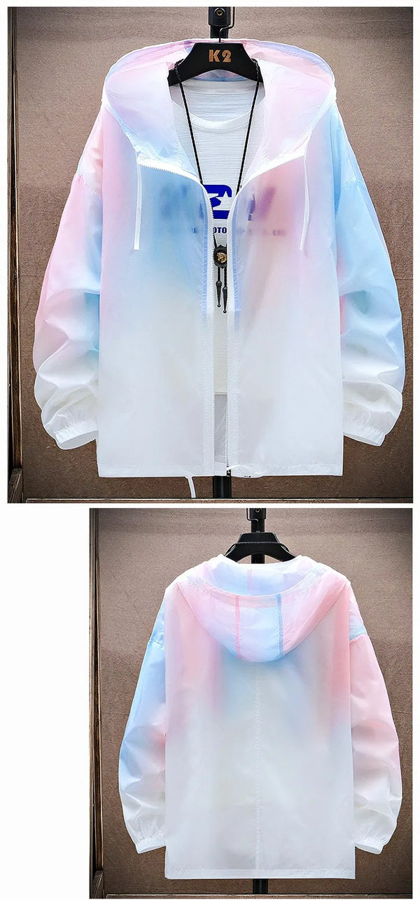 Men's breathable sunscreen windbreaker jacket, lightweight, waterproof, UV protection, perfect for outdoor adventures and cas