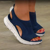 Breathe Easy Mesh Wedge Sandals with Open Toe Platform in neutral color