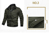 Men's Tactical Military Jacket in cotton windbreaker style, featuring multiple cargo pockets and a stand collar for outdoor a