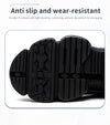 Industrial work boots with steel toe protection and low heel for natural posture stability