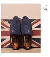Elegant loafers with a subtle animal print, adding a unique touch to men's footwear.