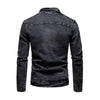 Men's Retro Slim Fit Motorcycle Jacket for fall and winter, featuring a stand collar and secure zipper front, perfect for cas