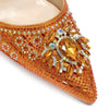 Sparkling high heel sandals with crystal bling and true-to-size fit