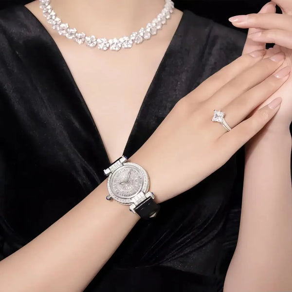 Water-resistant women's luxury watch, perfect for any adventure.