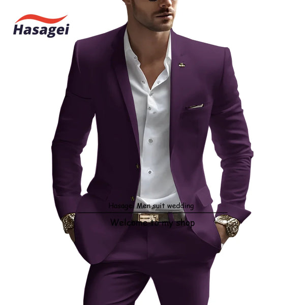 Elegant white summer suit for men, slim fit with notch lapel, perfect for weddings and business events, crafted from premium