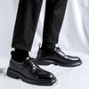 Durable and stylish dress shoes for men in black.