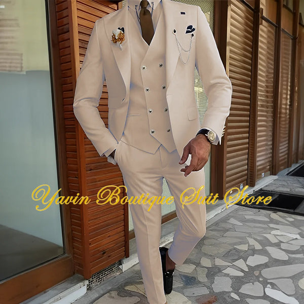 Wedding suit in a stylish setting, perfect for formal events.