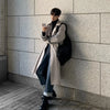 Men's Long Double-Breasted Trench Coat