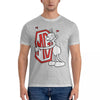 Men's quirky cotton fashion tee with unique graphic design, short sleeves, and round neck for stylish casual wear.
