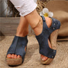 Women's versatile wedge sandals with breathable materials and stable heel