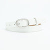 Chic round buckle women's belt in premium PU leather, stylish and versatile for jeans or dress outfits, elegant accessory.