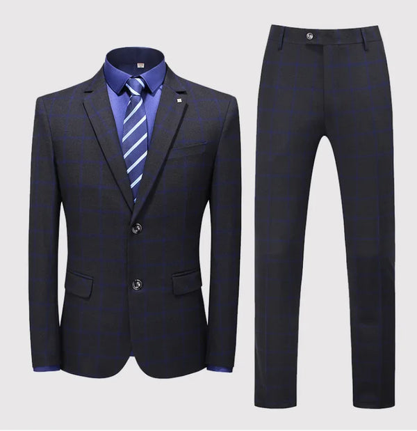 Sophisticated three-piece suit that embodies poise and assurance for any occasion.