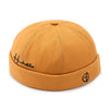 Docker cap styled for urban street fashion in solid black