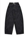 Fashionable pairing of Sunset Boulevard Jeans with retro accessories.
