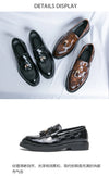 Elegant pointed toe black oxfords for sophisticated men's footwear.