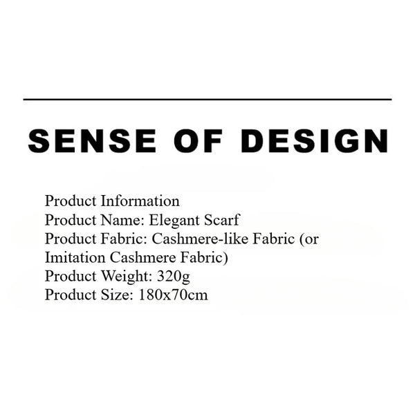 Thick knit women's scarf, double-sided for versatility, ideal for spring and autumn wear.