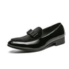 Elegant slip-on dress shoes with pointed toe design for weddings.
