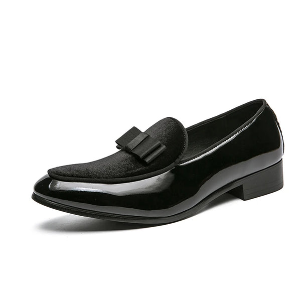 Elegant slip-on dress shoes with pointed toe design for weddings.