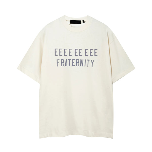 Trendy men's streetwear t-shirt with graphic print, breathable cotton, relaxed fit, classic O-neck, and short sleeves.