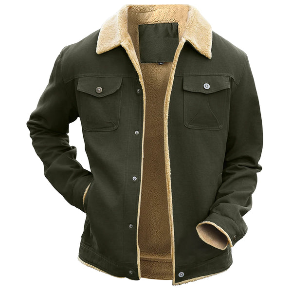 Urban winter jacket in deep blue, ensuring comfort and warmth in style.
