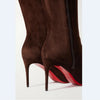 Black stiletto boots with a sophisticated design for women.