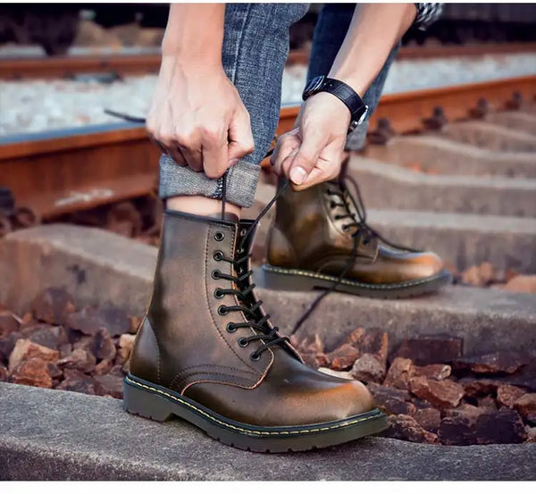 Versatile leather boots that transition from riding to casual wear.
