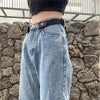 Buckle-free elastic belt in black and blue, adjustable 85-115cm, perfect for comfort and style for men and women.