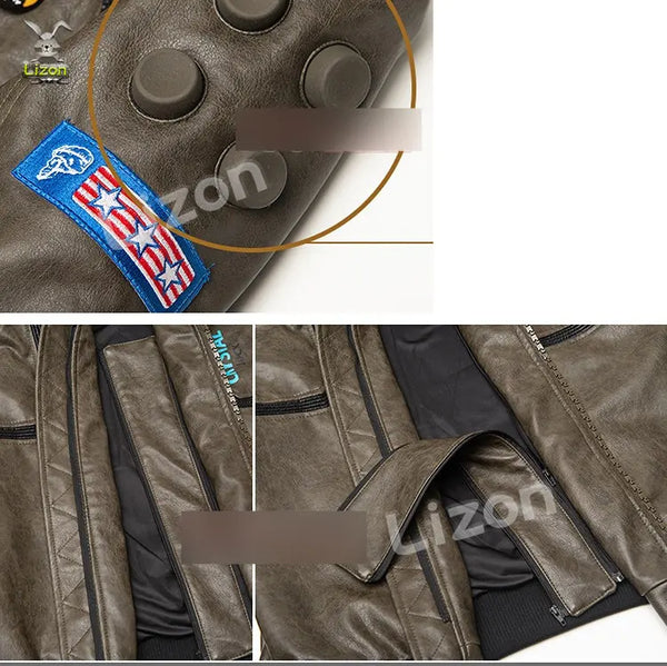 Faux leather texture of the Cyberpunk 2077 LED Collar Jacket.