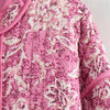 Distinctive printed cotton jacket with sophisticated button closure design