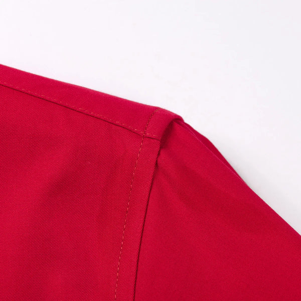 Elegant French cuff dress shirt with matching cufflinks in sophisticated blue twill fabric