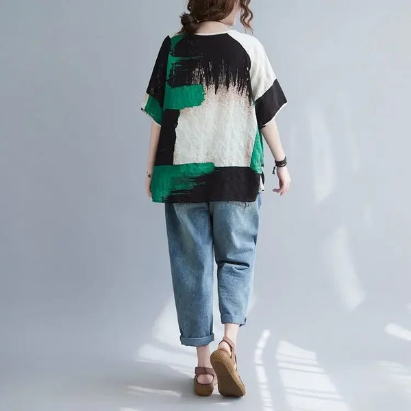 Comfortable light lavender linen blend top for everyday elegance.