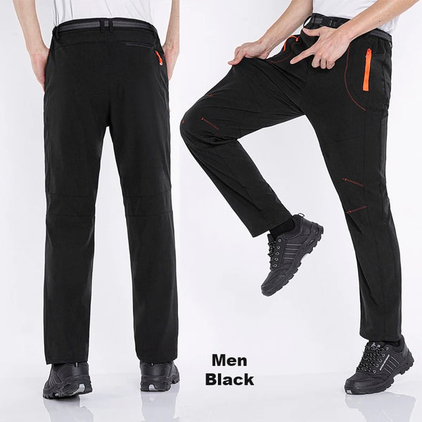 Adventure-ready pants with fleece lining and waterproof shell technology