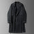 Men's military green slim fit trench coat with double-breasted closure and notched lapel, perfect for spring and autumn wear.