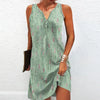 Sleeveless beaded dress showcasing handcrafted details and effortless boho charm