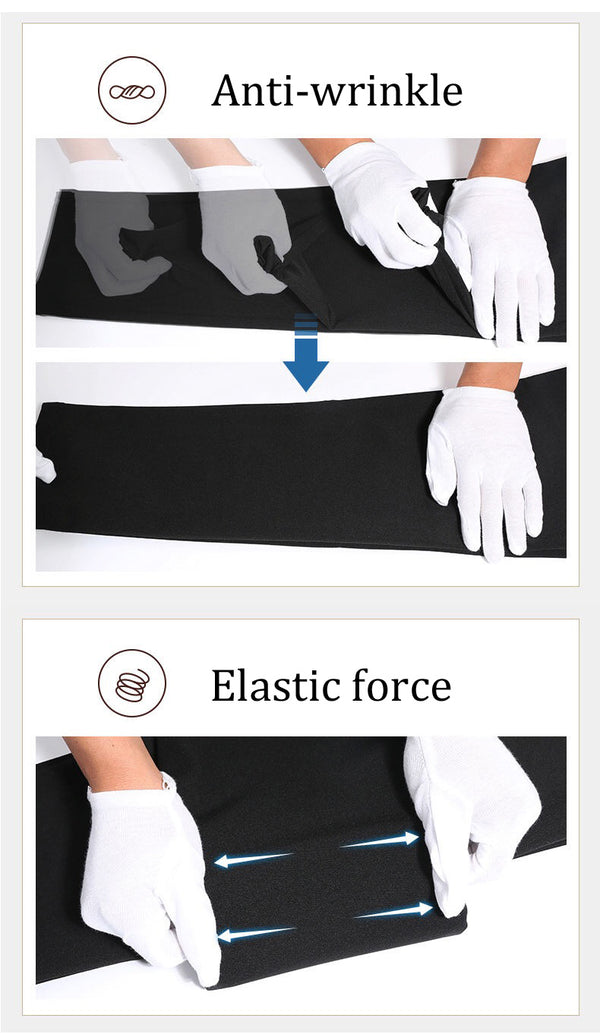 Men's smart casual summer trousers in extended sizes, lightweight polyester-spandex blend, ankle-length, straight fit, zipper