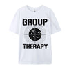 Vintage-Inspired 'Group Therapy' Men's Casual T-Shirt in premium cotton, featuring a retro graphic print and comfortable fit.