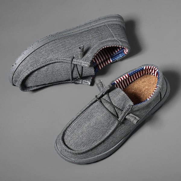 Men's easy-on loafers featuring soft cotton lining and EVA outsole