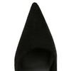 Thin heel black stilettos offering a striking boost in height.