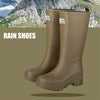 Chic waterproof women's ankle rain boots with non-slip outsole, perfect for rainy days and outdoor events.