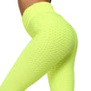 High waist push-up yoga leggings in grey, showcasing the peach-lift effect and ankle-length fit.
