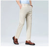 Lightweight breathable pants featuring elastic waist and timeless style