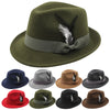 Captivating Charm Fedora with Festive Feather