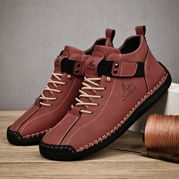 Artisan leather boots with long-lasting quality construction